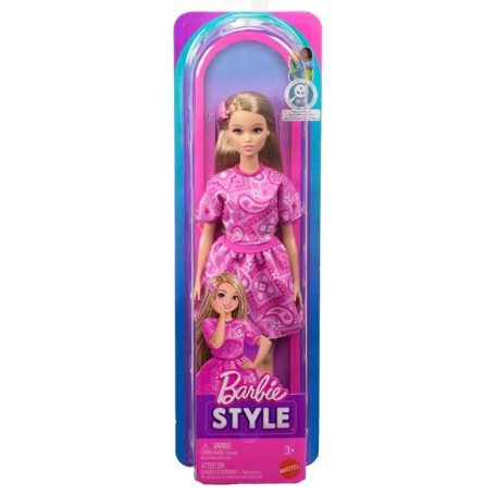 Barbie Fashionista barátnők stílusos divatbaba - Pink ruhában