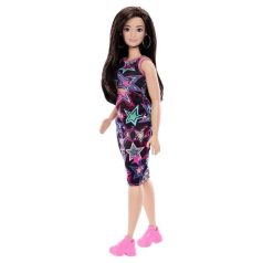   Barbie Fashionista barátnők stílusos divatbaba - Fekete ruhában