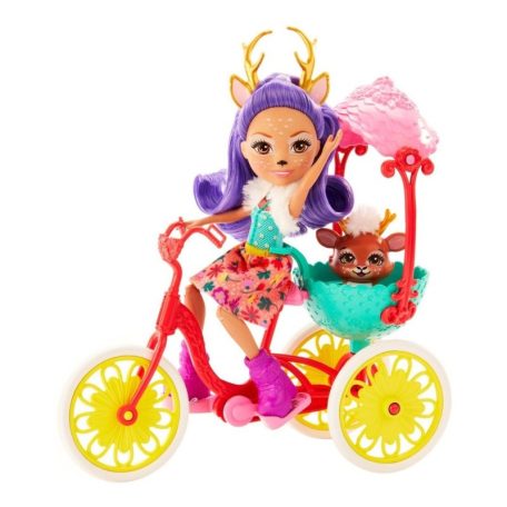 EnchanTimals Wonderwood Bicajbarátok játékszett és Danessa Deer baba