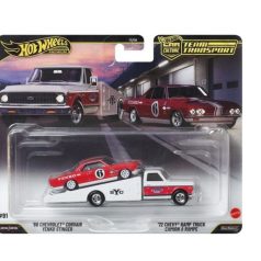   Hot Wheels Premium Team Transport - '66 Chevrolet corvair yenko stinger '72 Chevy ramp truck camion a rampe