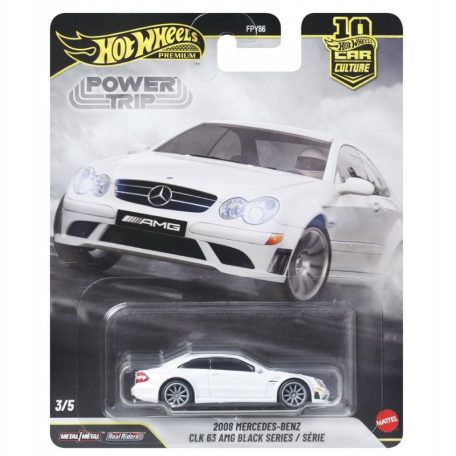 Hot Wheels Premium Car Culture 3/5 - 2008 Mercedes-Benz CLK 93 AMG Black Series fém kisautó