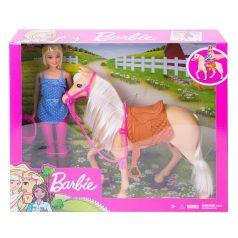 Lovas szett Barbie babával