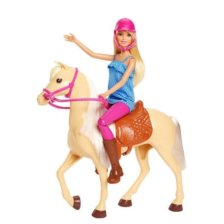 Lovas szett Barbie babával