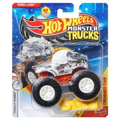   Hot Wheels Monster Trucks játékautó kilapítható gumiautóval Totally Tooned 4/4 - Rebel-Lion (1:64)