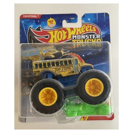 Hot Wheels Monster Trucks Totally Tooned 3/4 játékautó kilapítható gumiautóval - Too S'Cool (1:64)