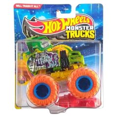   Hot Wheels Monster Trucks játékautó kilapítható gumiautóval - Will Trash it All (1:64)