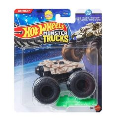   Hot Wheels Monster Trucks The Dark Knight Trilogy játékautó kilapítható gumiautóval - Batman (1:64)