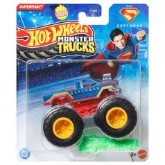   Hot Wheels Monster Trucks játékautó kilapítható gumiautóval - Superman (1:64)