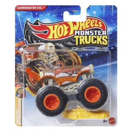 Hot Wheels Monster Trucks Snack Pack 5/5 játékautó kilapítható gumiautóval - Carbonator XXL (1:64)