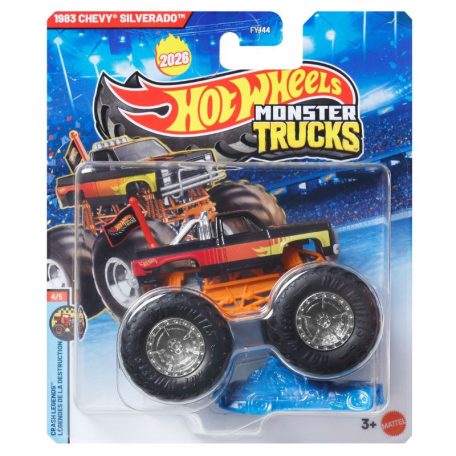 Hot Wheels Monster Trucks játékautó kilapítható gumiautóval Legendes de la Destruction 4/5 - 1983 Chevy Silverado 2026