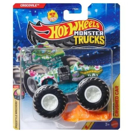 Hot Wheels Monster Trucks járművek Freestyle Wreckers 2/11 - Crocovile