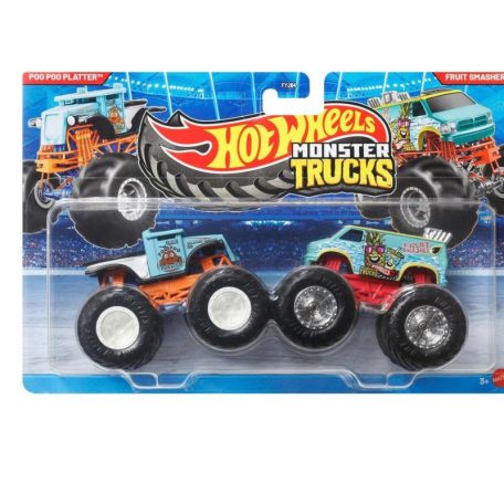 Hot Wheels Monster Trucks Demolition Doubles - Poo Poo Platter és Fruit Smasher játékautó
