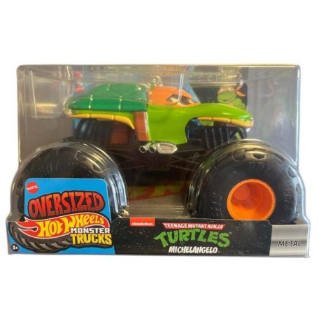 Hot Wheels Monster Trucks 1:24-es autó - Turtles Michelangelo