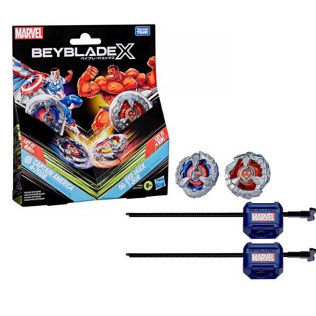 Beyblade X MARVEL Collab Amerika kapitány vs Red Hulk