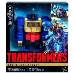   Transformers Age of the primes - Grimlok játékfigura Autobot Wheelie kiegészítő figurával