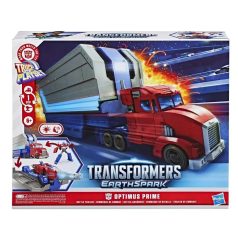   Transformers EarthSpark - Truck to Playset - Optimus Prime Battle Trailer