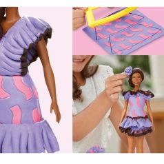   Play-Doh Barbie Fashionista Ruffles ruhatervező gyurmaszett Barbie babával