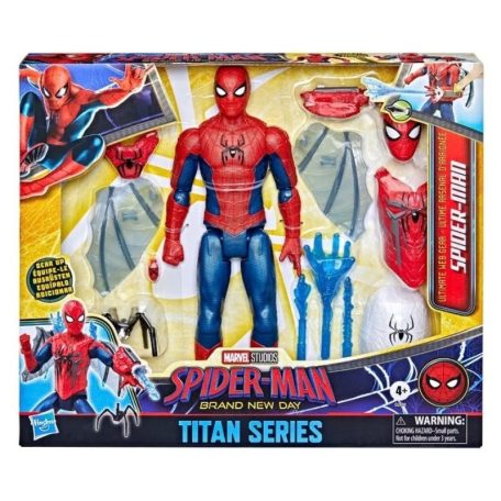 Marvel Pókember: Vadonatúj nap - Titan Hero Series Ultimate Web Gear Pókember akciófigura kiegészítőkkel 