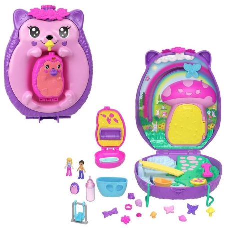 Polly Pocket állatkás táska játékszett - Sünianya és sünigyerek
