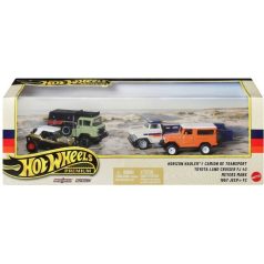   Hot Wheels Prémium gyűjtői off-road járműszett - Horizon Hauler, Toyota Land Cruiser FJ43, Meyers Manx, 1957 Jeep FC (4 db, 1:64)