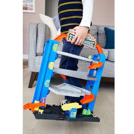 Hot Wheels Trükkös garázs játékszett
