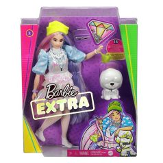 Barbie Extravagáns baba kisállattal - Felhős ruhában