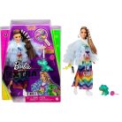 Barbie Extravagáns baba krokodillal - Kék fodros dzsekiben