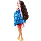 Barbie Extravagáns baba csivavával - Kockás kék kabátban