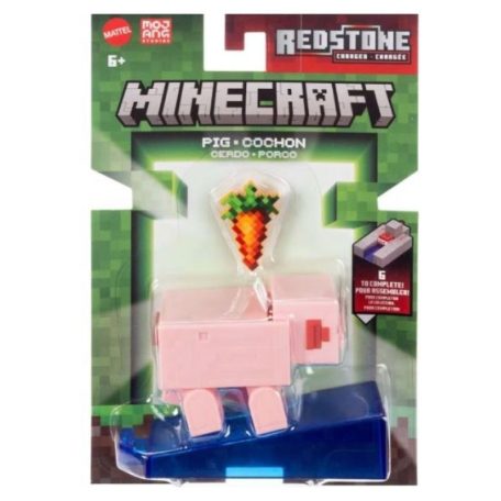 Minecraft Redstone Charged gyűjthető karakterek - Malac játékfigura