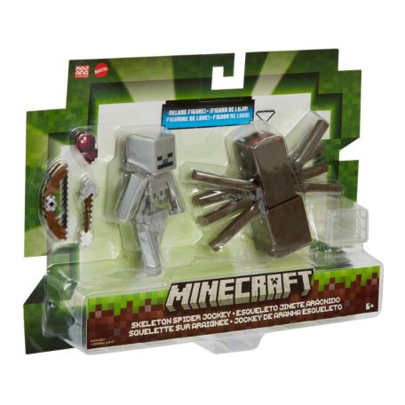 Minecraft 2 db-os figuraszett - Csontváz póknyeregben