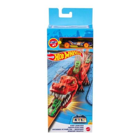 Hot Wheels City - Dínó kilövő játékszett