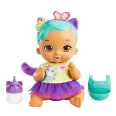   My Garden Baby - Édi bédi Gondoskodás pisilő, barna szemű cica baba