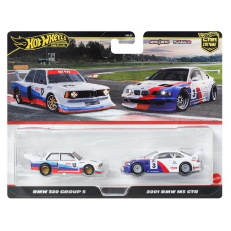 Hot Wheels Deluxe kisautók 2-es csomag - BMW 32 Groups 5 és 2001 BMW M3 GTR