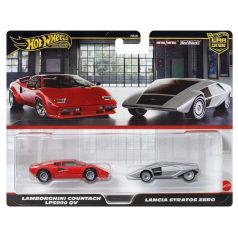   Hot Wheels Deluxe kisautók 2-es csomag - Lamborghini Countach LP5000 QV és Lancia Stratos Zero