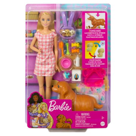 Barbie Újszülött kölyökkutyusok játékszett