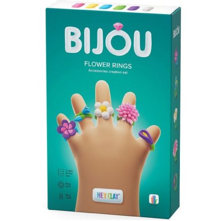 Hey Clay Bijou gyurmaszett - Virág gyűrűk