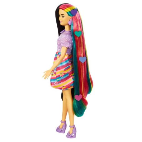 Barbie Totally Hair - Baba Szívecskés hajdísszel