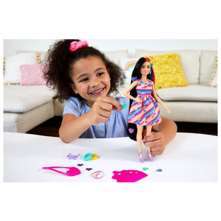 Barbie Totally Hair - Baba Szívecskés hajdísszel