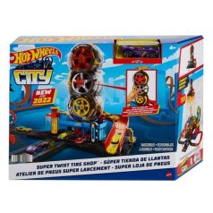 Hot Wheels City Triplakerék gumiszervíz játékszett