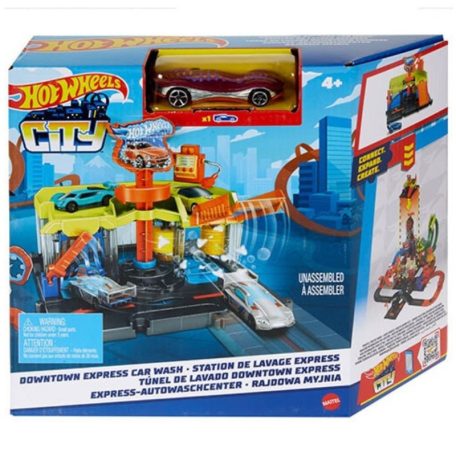 Hot Wheels City - Belvárosi expressz autómosó alap pályaszett