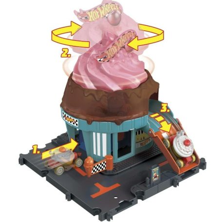 Hot Wheels City - Belvárosi csokis fagyiörvény alap pályaszett