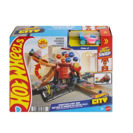 Hot Wheels City - Speed Snap Belvárosi Édességbolt pályaszett