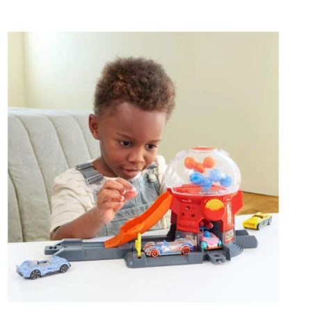 Hot Wheels City - Speed Snap Belvárosi Édességbolt pályaszett