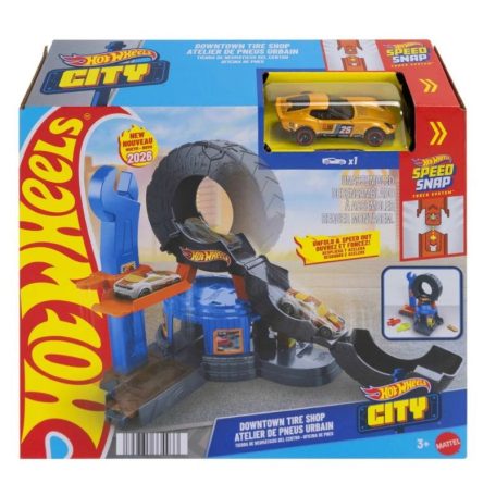 Hot Wheels - Belvárosi gumiabroncs-üzlet pályaszett