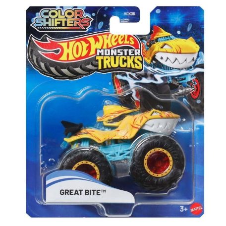 Hot Wheels Monster Truck Color Shifters színváltós kisautó - Great Bite (1:64)