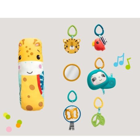 Fisher-Price 3 az 1-ben Esőerdős játszószőnyeg zsiráfos pocakpárnával