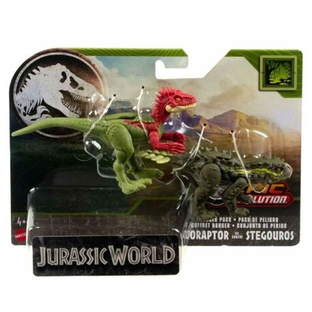 Jurassic World veszély csomag - Eoraptor vs Stegouros dinó figurák