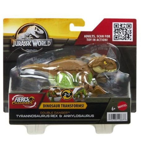 Jurassic World Fierce Changers - Tyrannosaurus Rex és Ankylosaurus átalakítható játékfigura