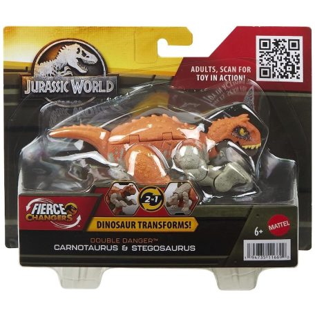 Jurassic World Fierce Changers - Carnotaurus és Stegosaurus átalakítható játékfigura