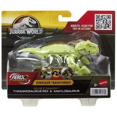   Jurassic World Fierce Changers - Tyrannosaurus Rex és Ankylosaurus átalakítható játékfigura